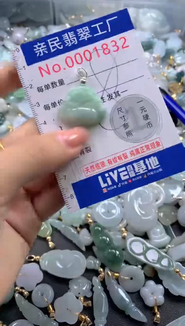 颈饰未镶嵌翡翠1832有瑕疵介意慎拍