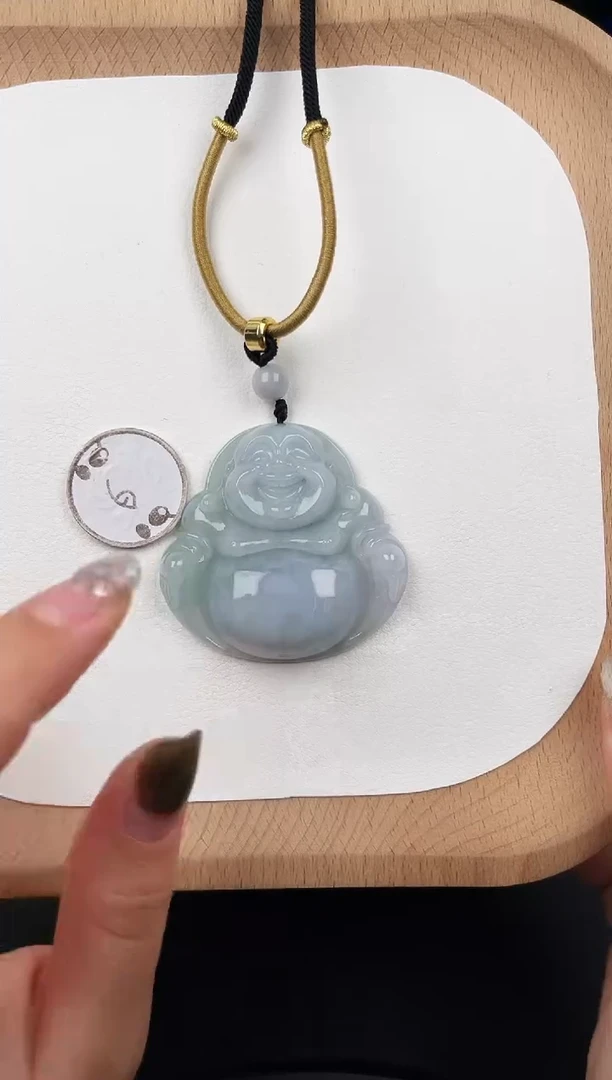 颈饰未镶嵌翡翠LH036翡翠冰春彩大佛