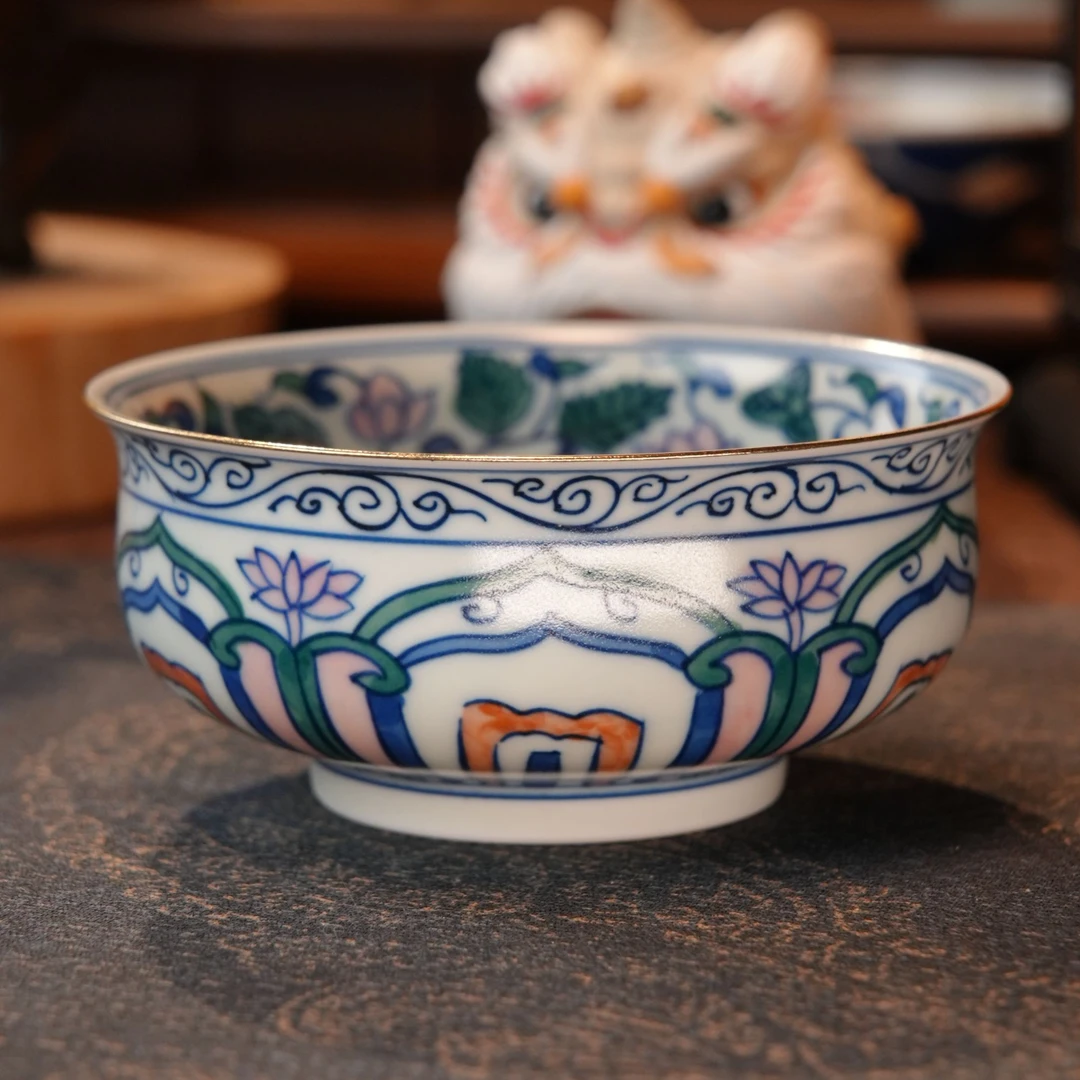 宝相花卉主人杯120cc「雨溪山房」