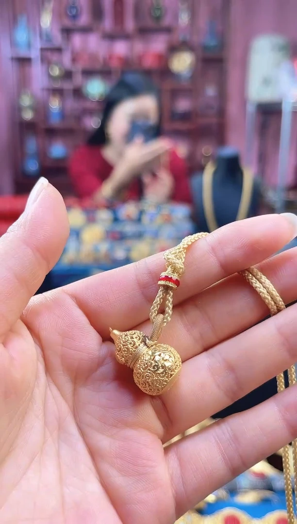 非遗花丝葫芦吊坠