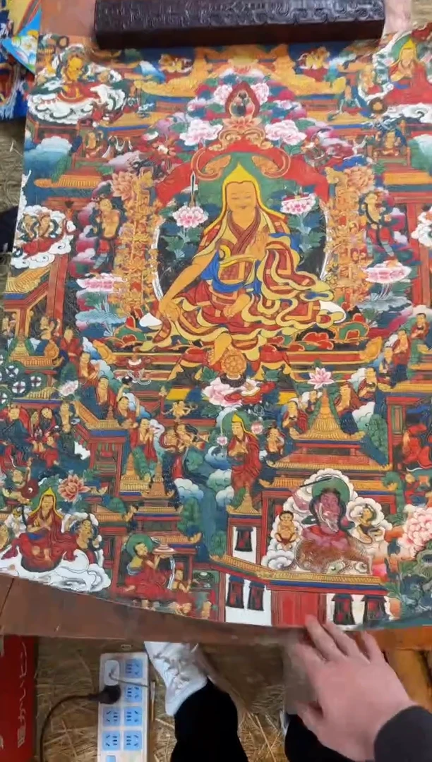 装裱画精品手绘唐卡链接--A137