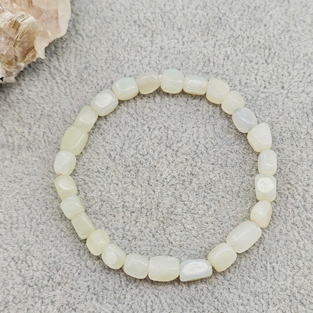 和田白玉古风随型手串5*8mm/NYXF-HTYSC-0009