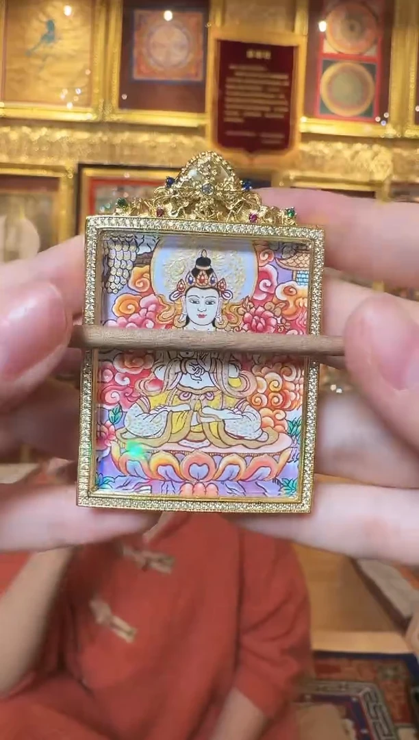 吊坠大势至--热贡纯手绘