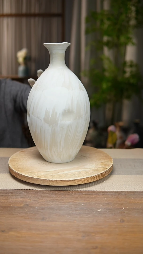 【闪购商品】陶瓷 花器诧寂白保龄球瓶瑕疵