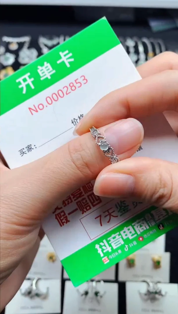 【闪购商品】翡翠戒指银S925镶嵌2853