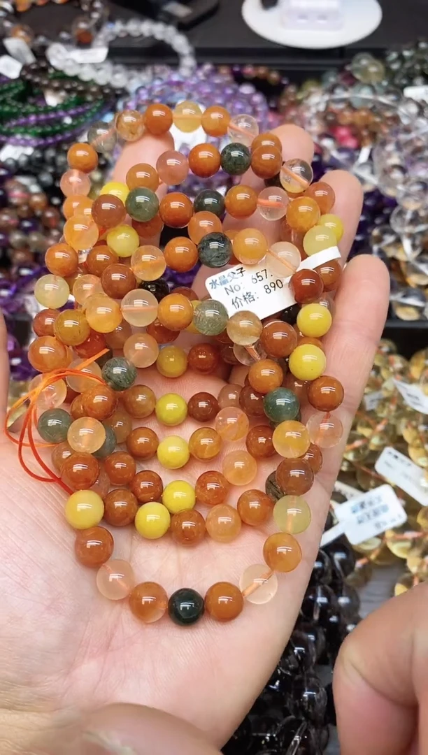 【闪购商品】水晶手链未镶嵌b24 福禄寿8mm