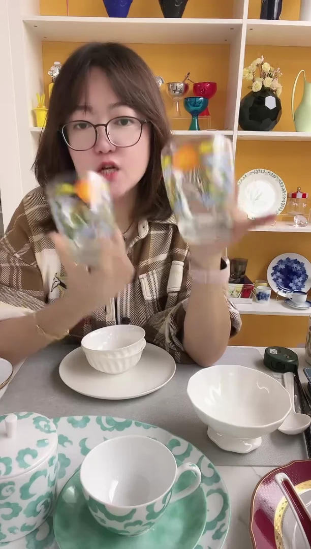 3个 双龙戏珠 玻璃水杯