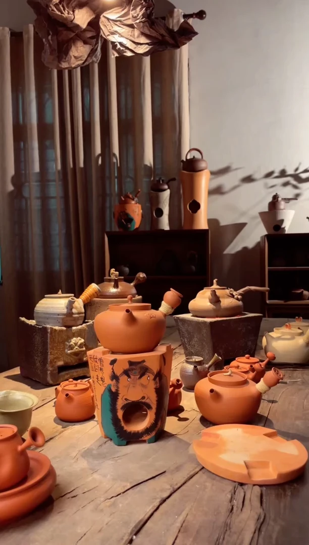 【闪购商品】壶鸡蛋黄红泥达摩侧把加钟馗炉