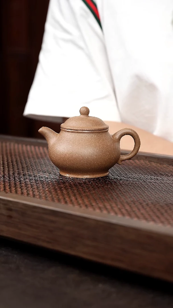 茶壶紫砂芝麻绿潘壶