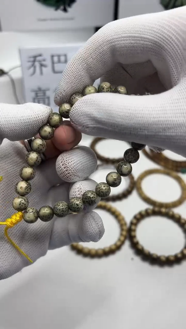 星月菩提手串102石玉料一线天圆珠手持9mm