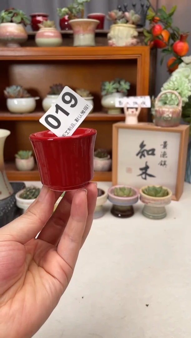 瓷片019微瑕知木小芳花盆