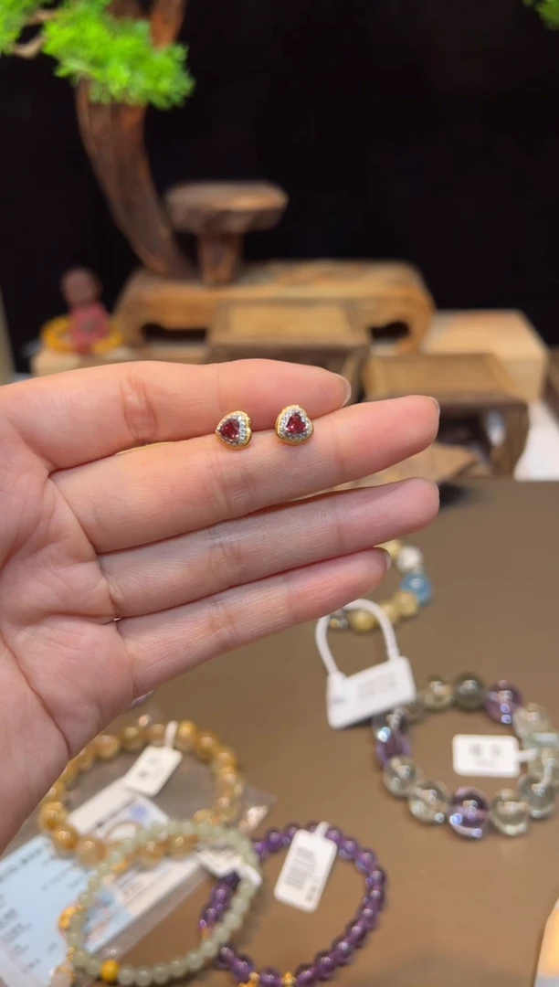 手链银S925镶嵌石榴石手饰@@Z3070