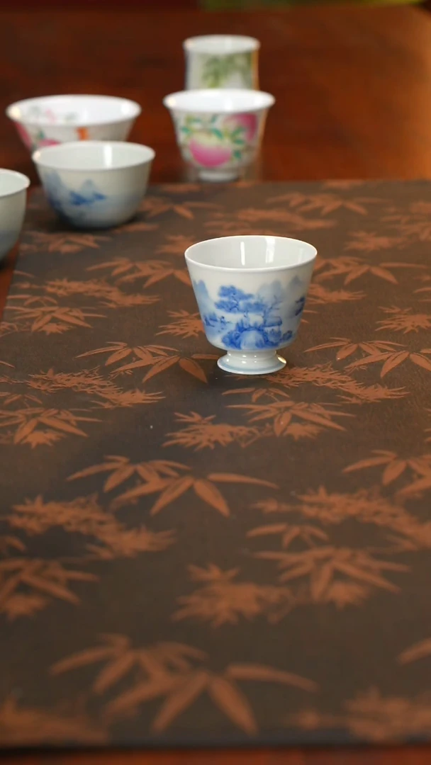 少得精选福利山水高足杯