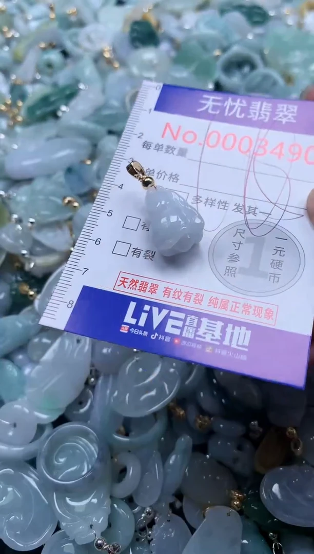 翡翠未镶嵌吊坠(不含链)3490