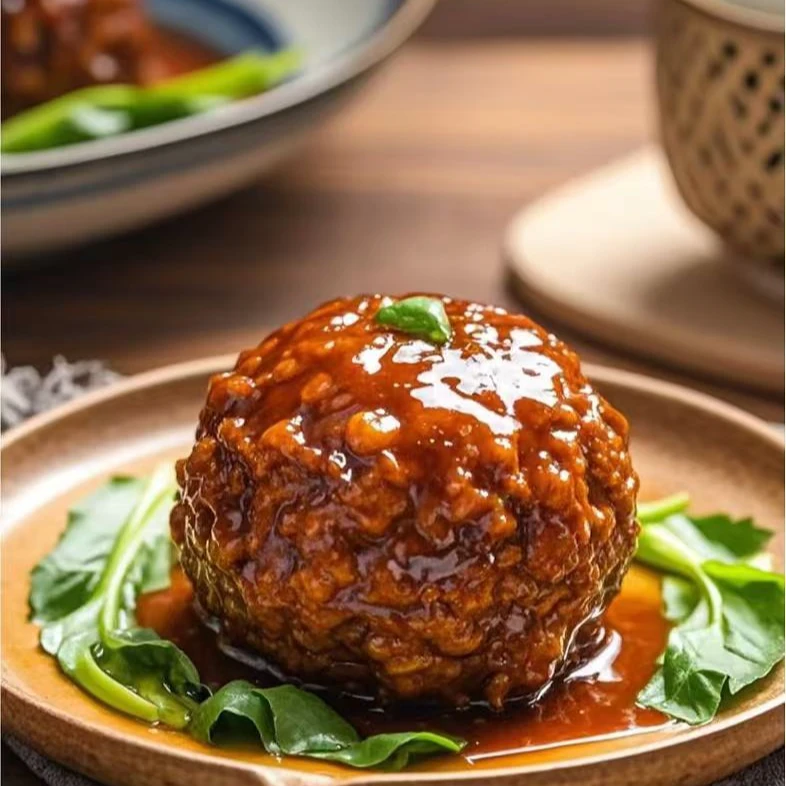 龙龙妈精选 纯手工先做狮子头 顺丰冷链发货