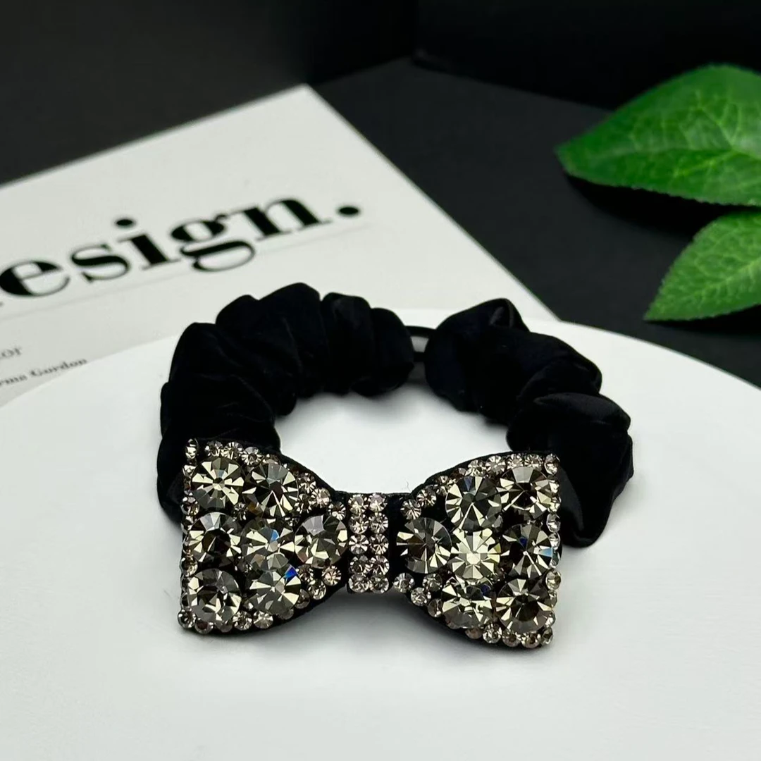 D608【MPG】韩版蝴蝶结发圈简约大气马尾发圈