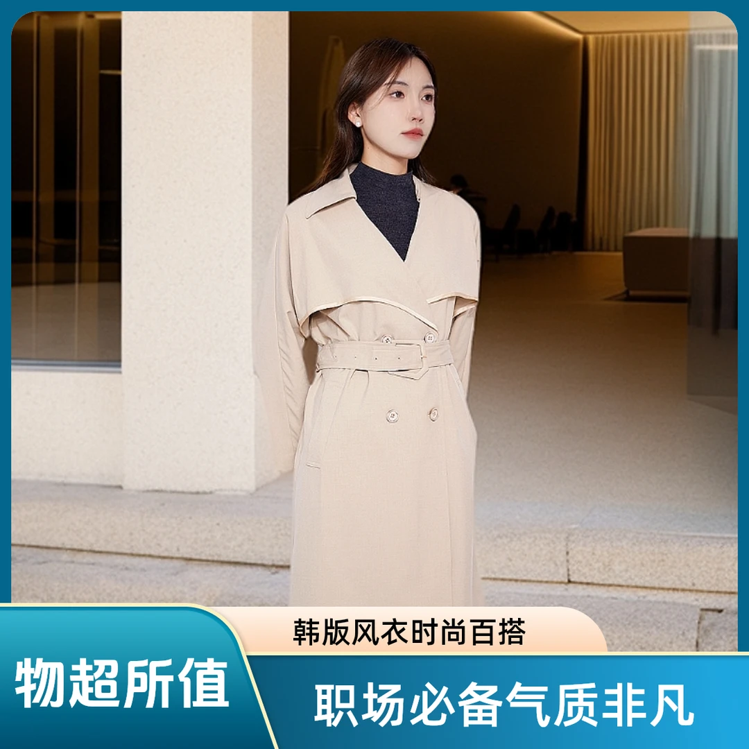 25新款时尚百搭通勤长袖西装风衣711010