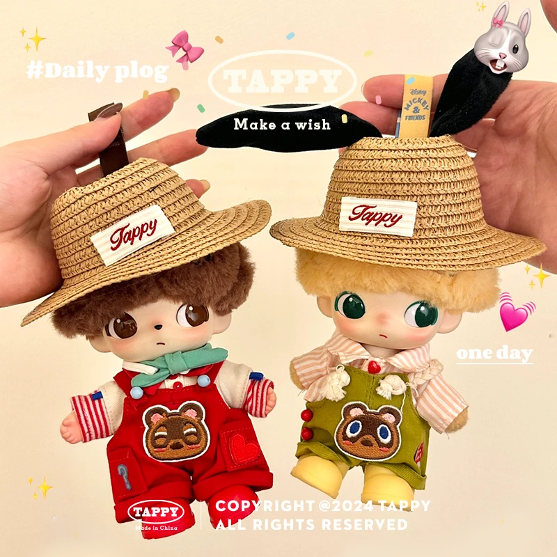 挞皮豆狸与粒狸动森背带裤Labubu/DIMOO迪士尼可穿帽子手工娃衣