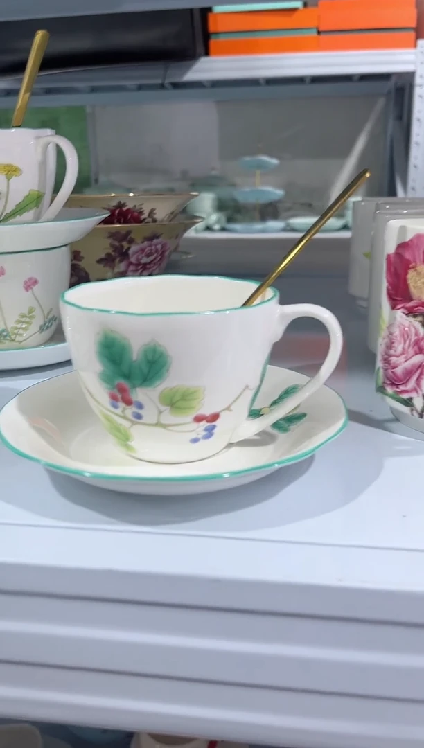 瓷片日用陶瓷（简装）咖啡杯一套