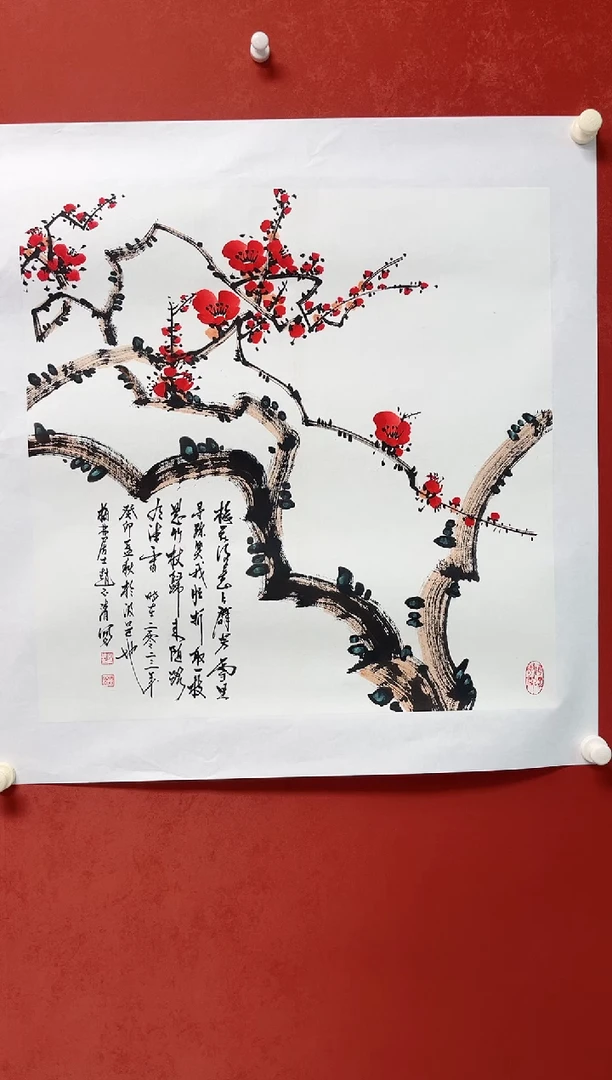 国画赵老师  画芯68*68手工托心