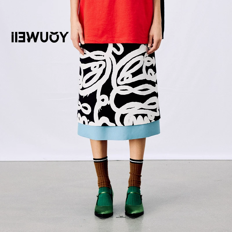 有尾YOUWEI撞色色块中袜Y7425101早春上新针织夏季拼接春夏