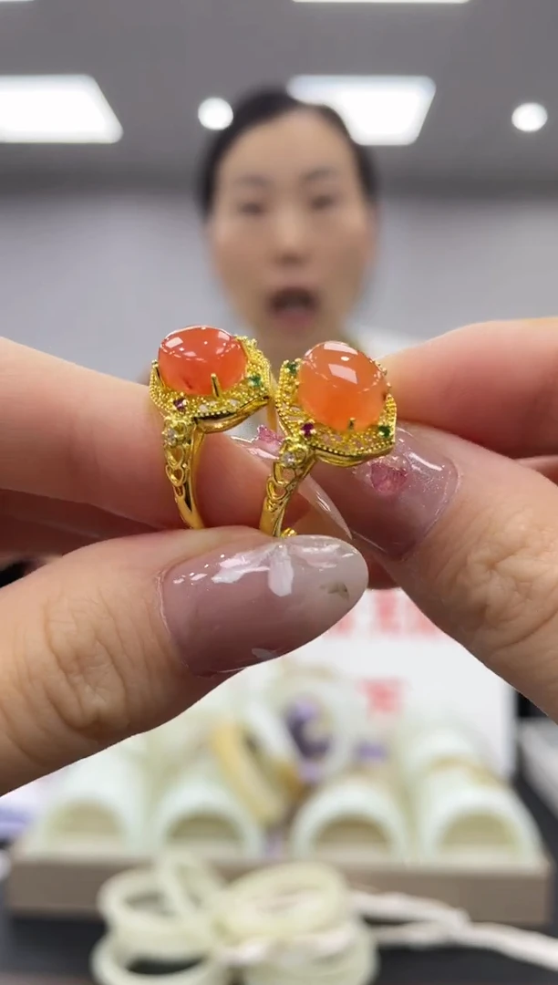 南红玛瑙戒指未镶嵌多样性拍一发一