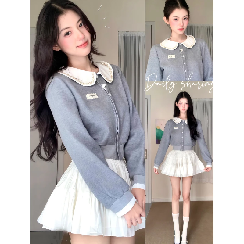 MARIE.COCO秋冬巨好看小香风学院穿搭针织衫毛衣极简半身裙女套装