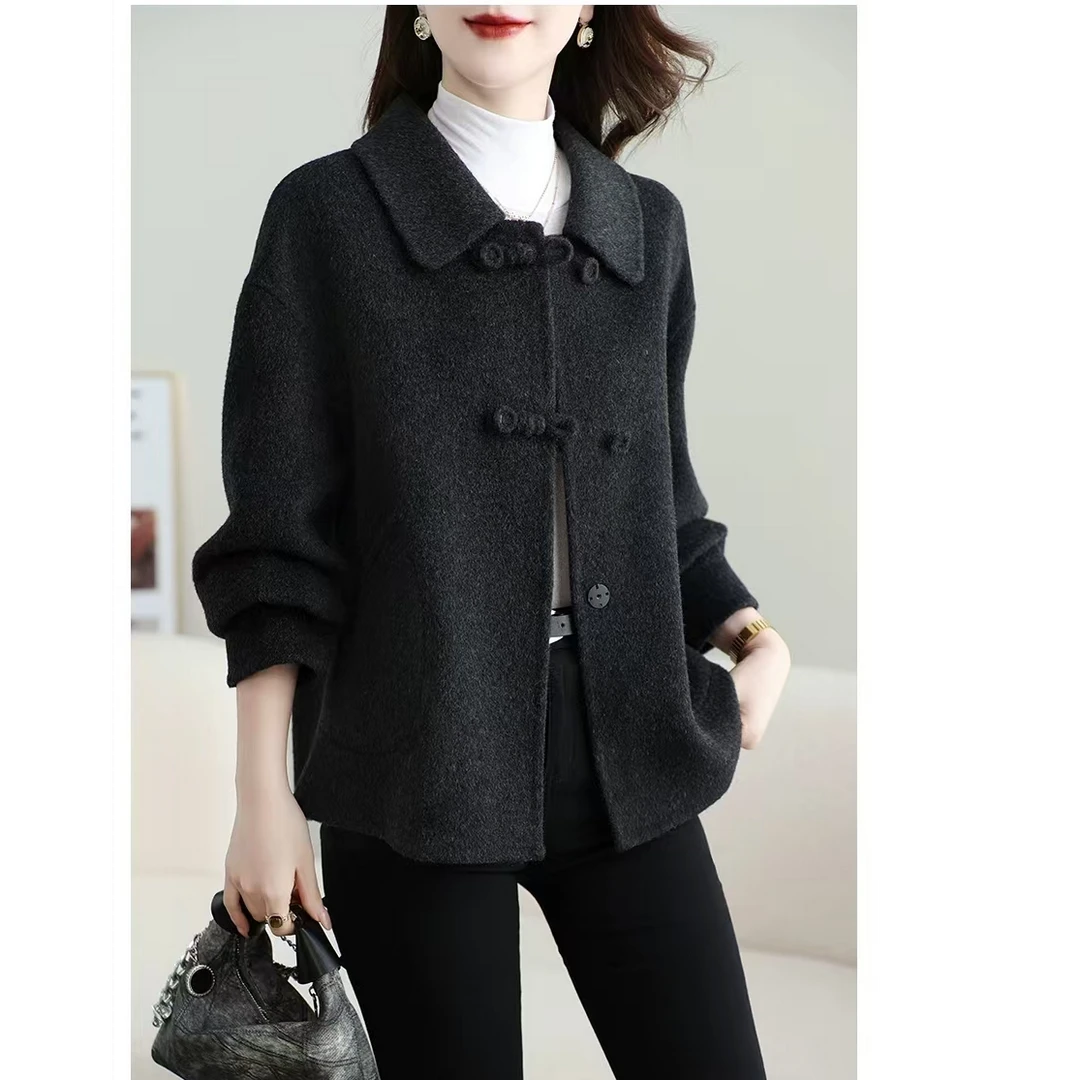 【退货包运费】C1985秋冬季气质百搭时尚大衣外套女