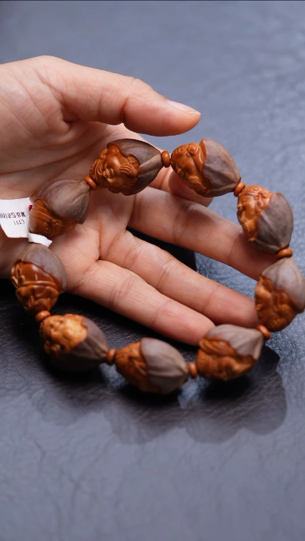 手串/手链橄榄核紫皮包衣财神