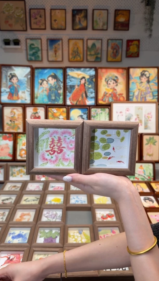 国画合欢双喜 金钱草 一组11