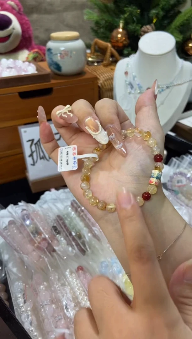 水晶手串未镶嵌孤品捡漏均匀瑕疵介意勿拍