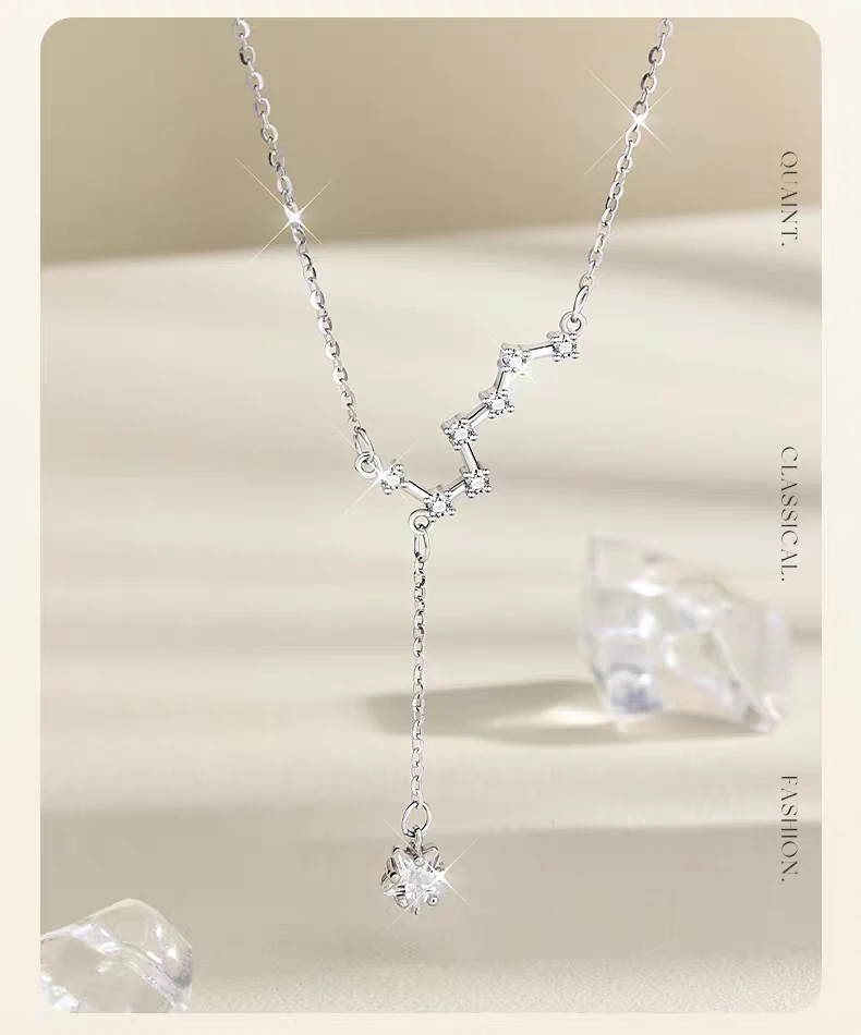 吊坠925银莫桑石  【北极星一体链吊坠】1克拉     时尚/合成碳硅石