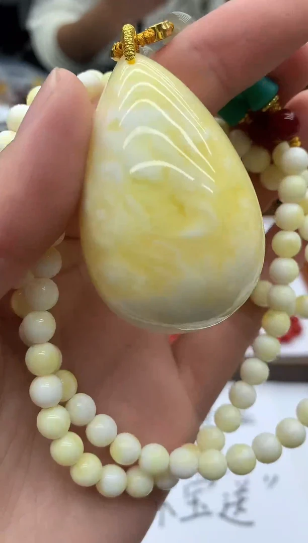 琥珀颈饰未镶嵌r29【偶得珠宝严选】琥珀蜜蜡吊坠