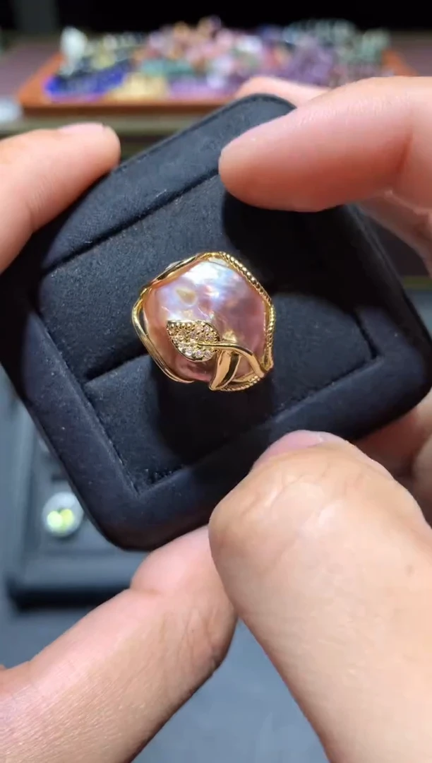 【闪购商品】淡水珍珠戒指未镶嵌K95【多样性发其一】