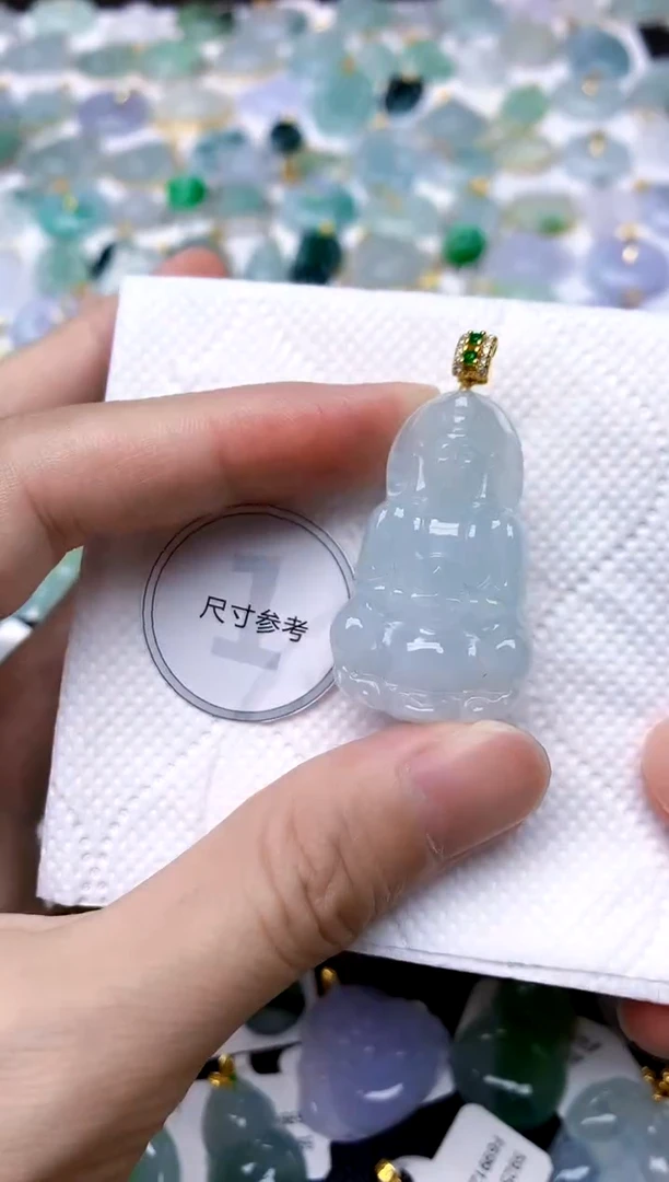颈饰银S925镶嵌翡翠天然A货翡翠
