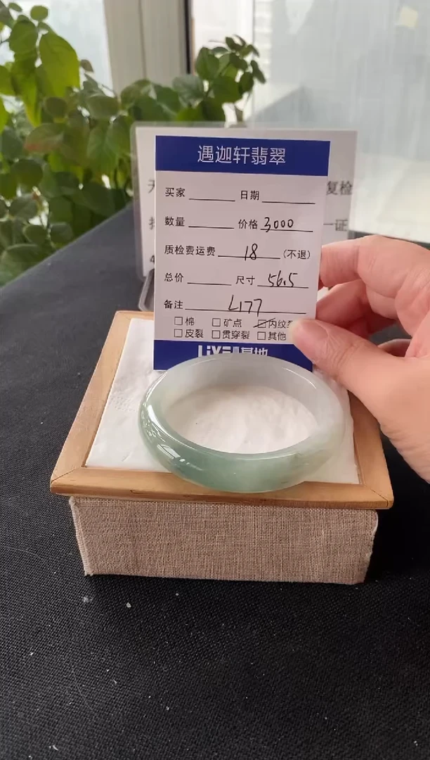 未镶嵌手镯翡翠56.8圈口 L177编码