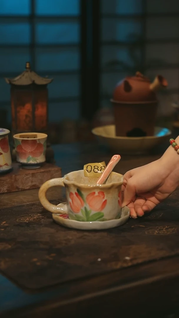 陶瓷088景德镇高温釉下彩绘设计师款式