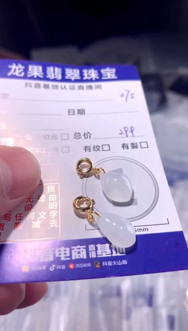 颈饰未镶嵌翡翠冰胶随形水滴375