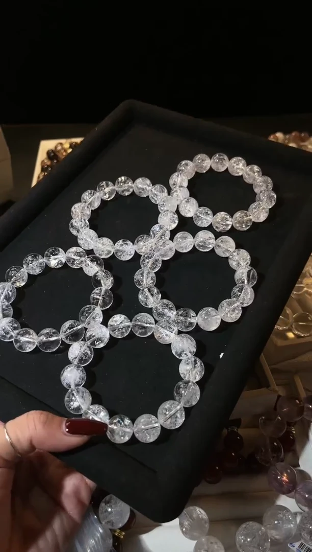 未镶嵌手链水晶多样性发一Q13白阿塞15mm