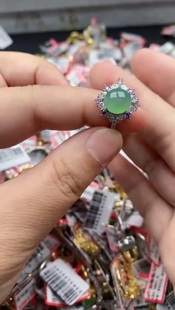 【闪购商品】翡翠戒指银S925镶嵌11111---3
