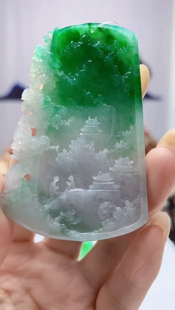 定制翡翠未镶嵌4688DD-毛货挂件