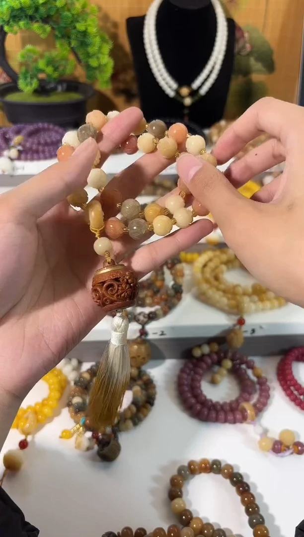 手串菩提根/象牙果卡12有米花双圈