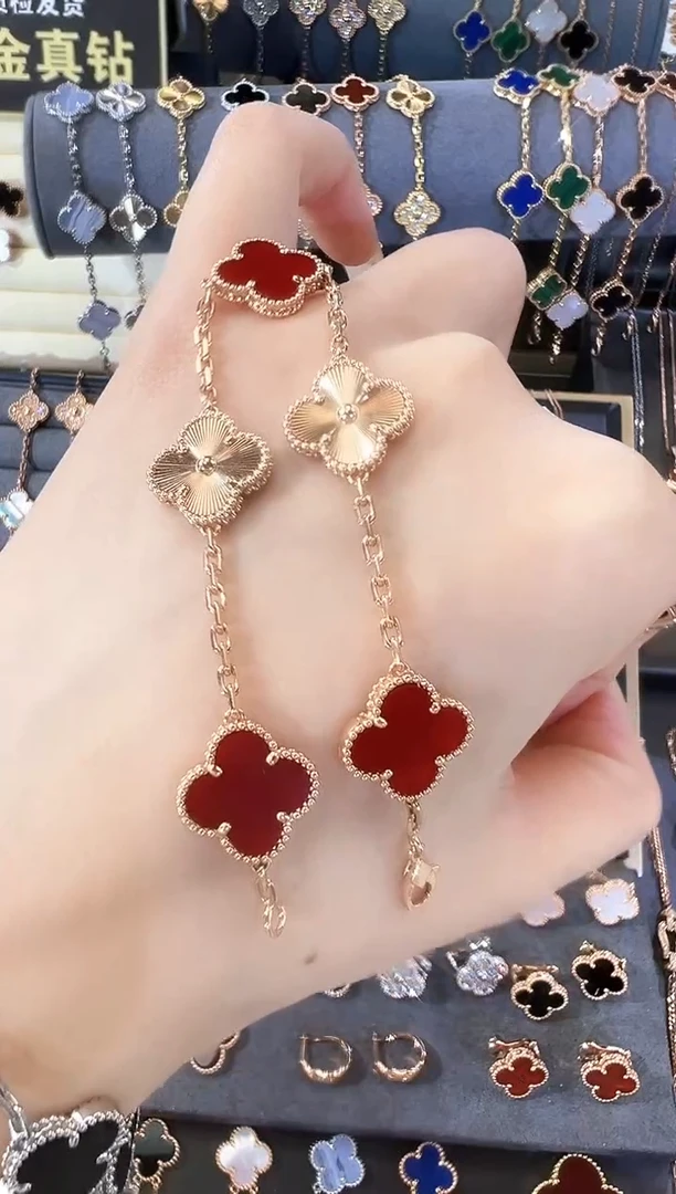 【闪购商品】玛瑙/玉髓手链18K金镶嵌18K手链