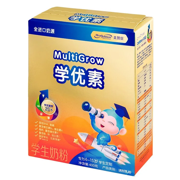 2盒组【儿童成长营养奶粉】美赞臣学优素400g 6-15岁中小学生青少年