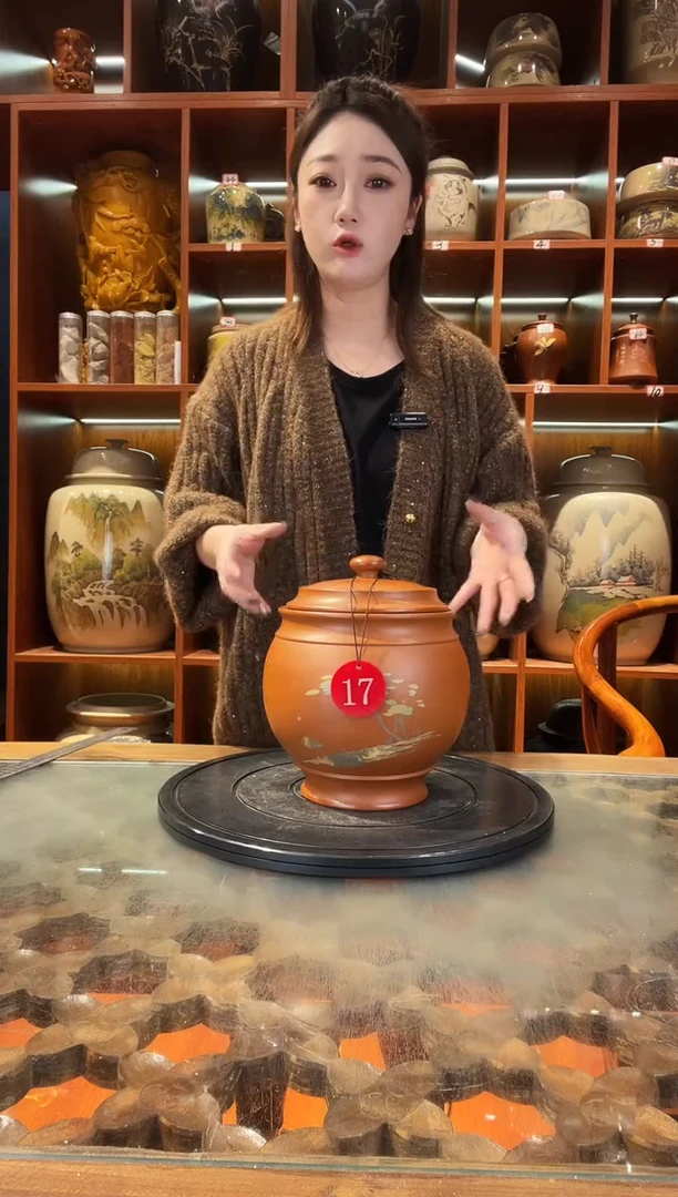 罐云南建水紫陶复烧茶罐@17