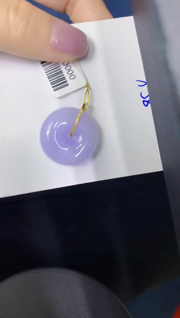 颈饰18K金镶嵌翡翠缅甸天然翡翠A货