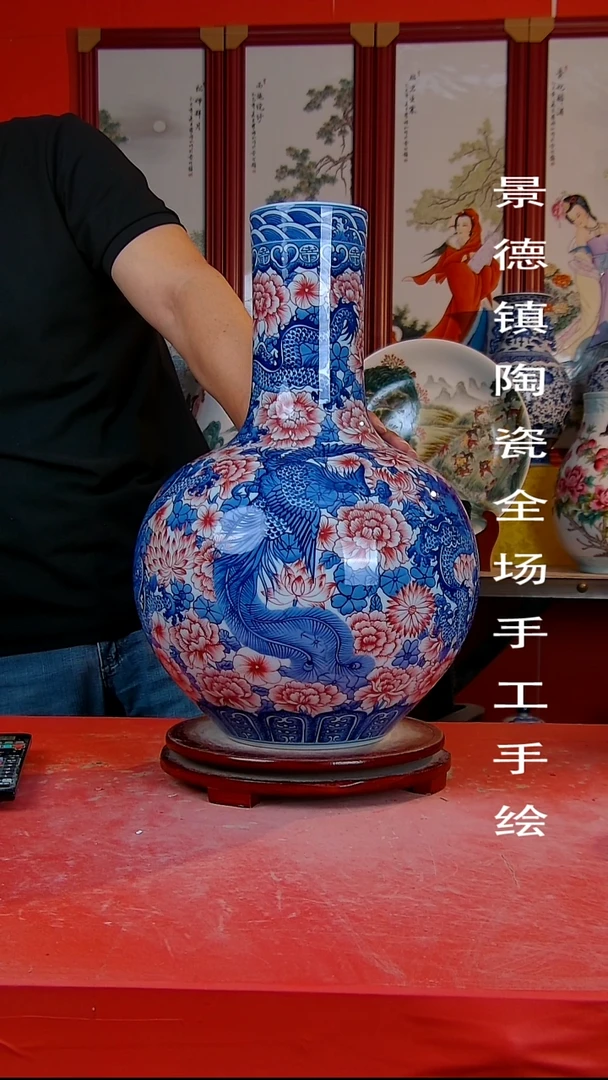 摆件方*景德镇陶瓷 全场手工手绘
