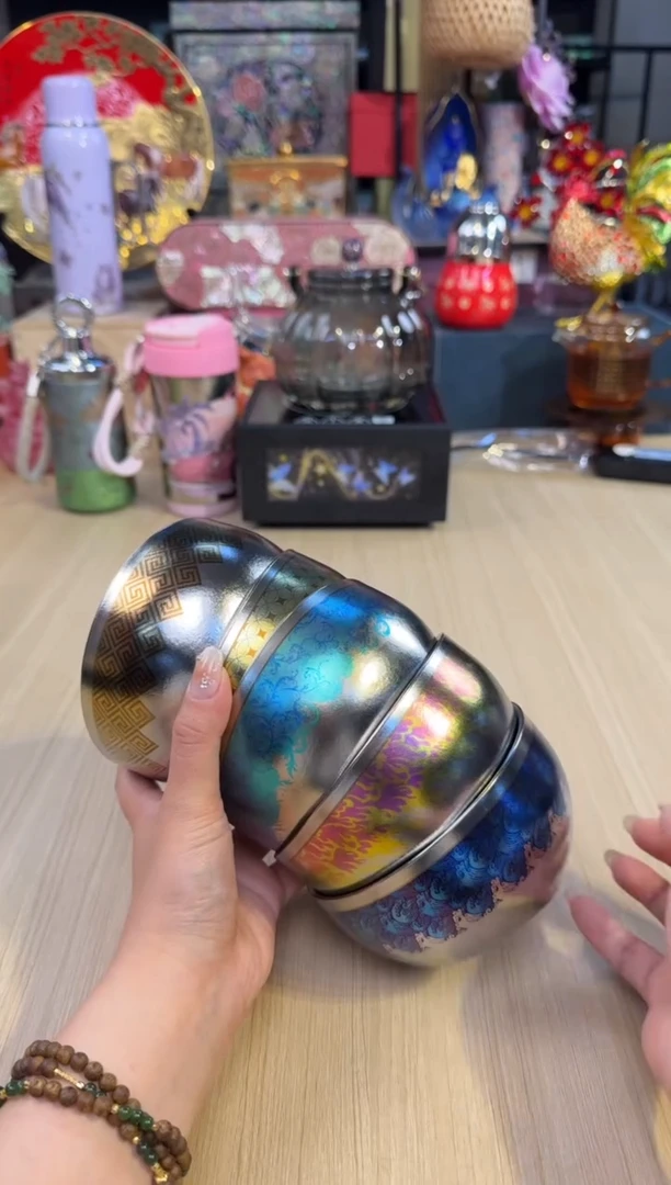 124纯钛彩碗-五行