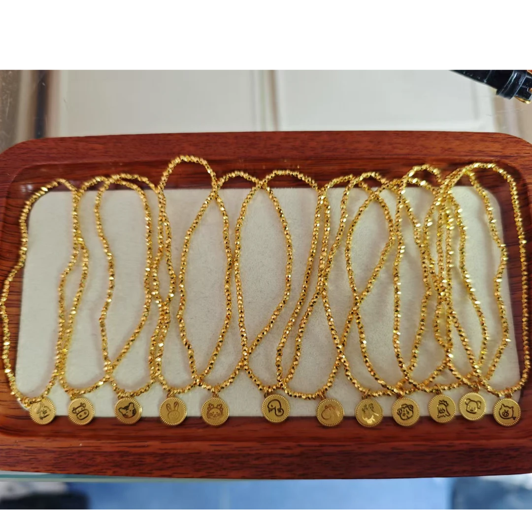 【潇潇专属】足金999 5G实心 十二生肖满圈蹦迪珠（多样性发其一）Y