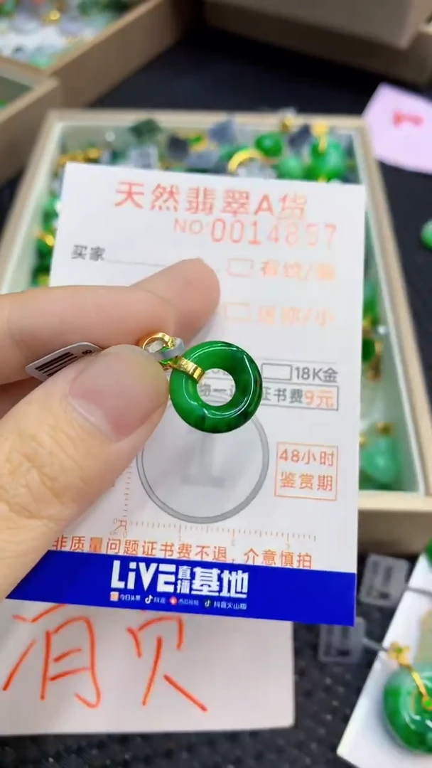 翡翠未镶嵌颈饰             1